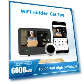 Smart Electronic Cat Eye WiFi Video Doorbell — Smart Home Security, Crown Global