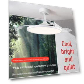 Ultra-Thin Silent Ceiling Light with Fan and Full Eye Protection — Ceiling Fan Lighting Solutions, WoW Home