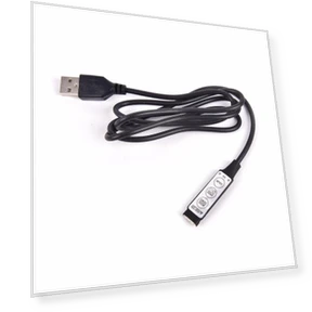 3-Key USB Mini 5V RGB LED Cable Controller Dimmer Remote — Remote Controls, JadeBamboo Chargers Warehouse