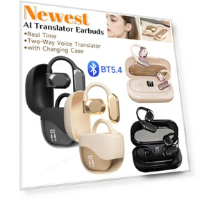 AI Translator Earbuds — Language Translators, Good Household Items