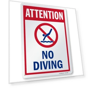 Metal Pool Sign — Signs, SmartSign