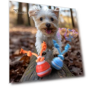 Smart Automatic Dog Toy with Moving Ball and Squeaky Motion Sensor — Balls, Pet park