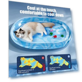 Water Cooling Pet Mat with Floating Fish — Mats, Love Pet House