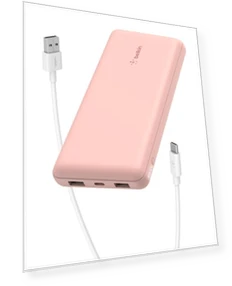 Portable Charger, USB-C Power Bank 20,000mAh — Chargers, Belkin