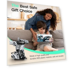 Transform Robot RC Cars with Flashing Light — Remote Control Cars, KKM