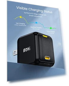 65W PD USB C Charger with LED Display Cable — Chargers, AOHI