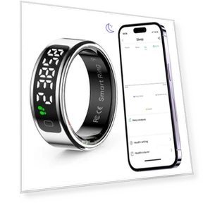 Smart Ring with Display Screen and Touch Health Manager — Smart Rings, Good Household Items