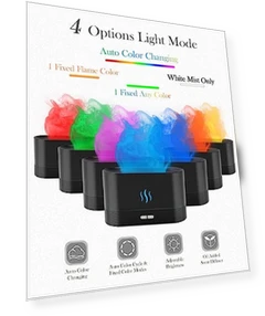 Essential Oil Diffuser and Humidifier with Flame Light — Diffusers, Aegci