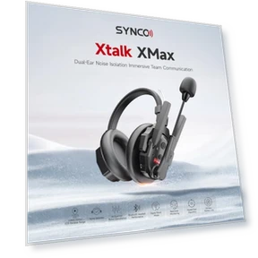 Full Duplex Wireless Intercom Headset System — Audio Conferencing, SYNCO