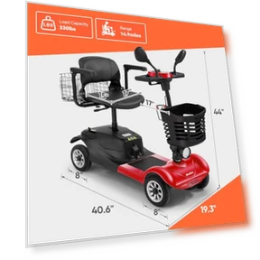 4-Wheel Foldable Mobility Scooter — Push Scooters, WheelWavi