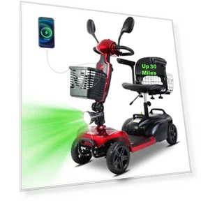Long Range 4 Wheel Electric Mobility Scooter — Electric Self-Balancing Scooters, MOVEMAGIC