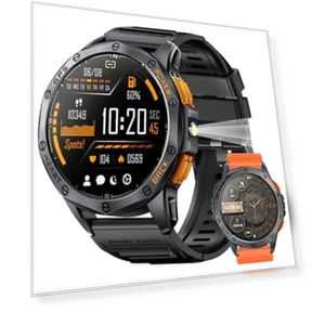 Military Smart Watch with GPS and Flashlight — Smartwatches, Tiwain
