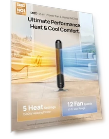 Tower Fan and Heater Combo — Desktop Cooling Solutions, Dreo