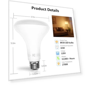 12 Pack BR30 LED Bulbs — LED, dalattin
