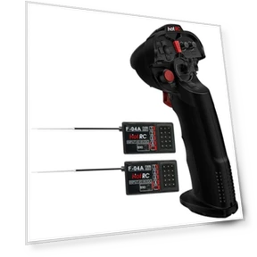 4 Channel Single Hand RC Radio Transmitter — Speed Controllers, HOTRC