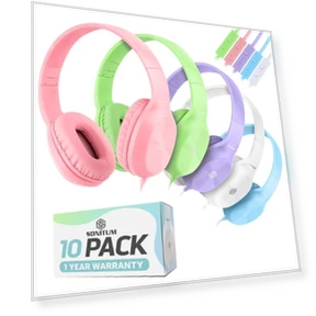 Classroom Headphones-Bulk 10-Pack — In-Ear Headphones