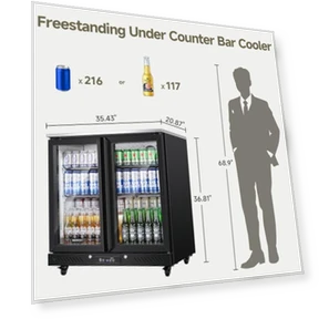 Commercial Bar Beverage Refrigerator — Drink Coolers, BODEGA