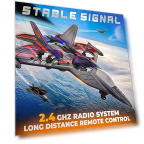RC Plane with LED Navigation Lights — Remote Control Aircraft, BEZGAR