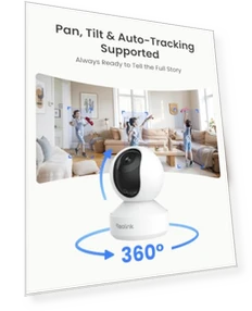 Smart 4K UHD Pan & Tilt Indoor Security Camera — Smart Home Security, Reolink