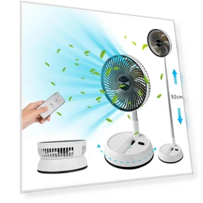 Camping Fan with Auto Head Rotation and Remote Control — Portable Cooling Solutions, JOHO