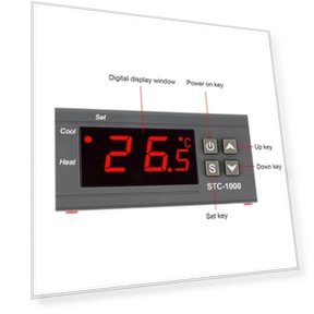 Digital Temperature Controller Thermostat with Sensor — Home Climate Control, Skyfree