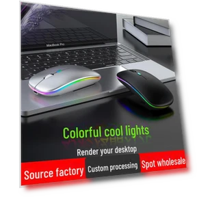 Silent Bluetooth 5.0 Dual Mode Glowing Wireless Mouse — Mouse Pads, AI Supermarket