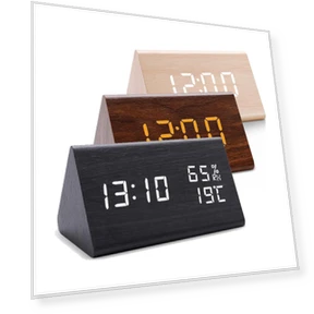 Voice Controlled Wooden Alarm Clock — Clocks, Daily necessities-V