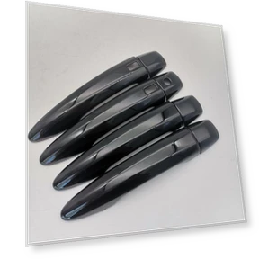Glossy Black Door Side Handles with Smart Lock Function — Interior Grab Handles, Topfactory