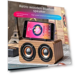 Retro Wooden Bluetooth Speaker — Portable Sound Systems, TopSky