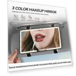LED Car Mirror with Sun Visor — Interior Mirrors, Deals Depot