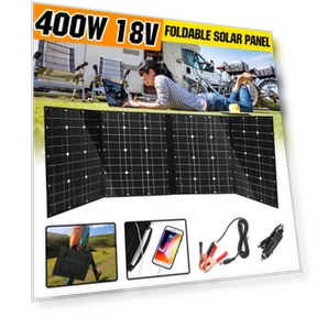 18-in-1 400W Solar Panel with DC Cable and USB Port — Solar Chargers, Decor Dream
