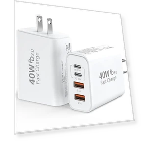 40W 4-Port Type C Fast Charger Block — Chargers, Shenzhen Xihuida Electronics Co., Ltd.