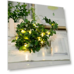 Solar Powered LED Rattan Vine Lights — Outdoor String Lights, AI Supermarket