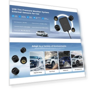 Android TPMS System with Display and Internal Sensors — TPMS Sensor Replacements, Auto Home Solutions