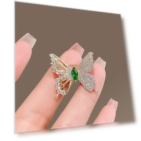 Diamond Butterfly Smart Flash Brooch — Pins & Brooches, JEWEL HOME