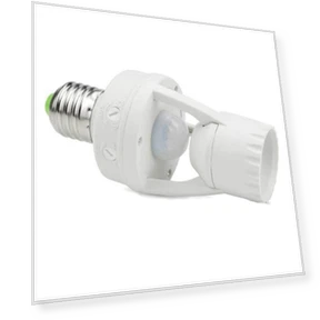 LED Lamp Bulb Holder Light Socket Switch with Infrared PIR Motion Sensor — Night Lights, ADM
