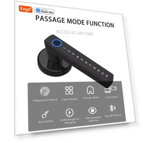Smart Door Lock Handle with Fingerprint Scanner — Biometric Security, Build My Home