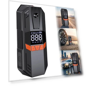 Portable Tire Pump with LCD Pressure Gauge — Tire Inflation Solutions, Chic Home