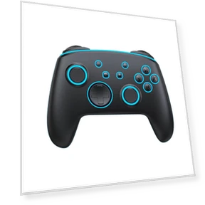 Wireless Controller with Colorful Light Effect — Gaming Controllers, FourAll Video Games Accessories