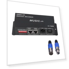 4-channel DMX 512 decoder adjustable RGB dimmable LED decoder controller — Photography Lighting & Studio Equipment, Andoer