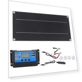 60W 18V Solar Panel Kit with 100A Charge Controller — Solar & Wind Power, Aneng Diagnostic Tools