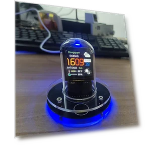 Smart Wifi Glow DIY Cyberpunk Style Digital Desk Clock — Clocks, Good Figure