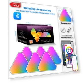 LED Triangular Quantum Lamp RGB Wall Light — Night Lights, Auto Accessories Home
