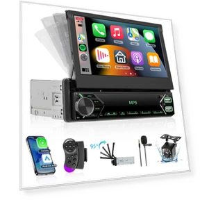 1DIN Car Audio System with Touch Screen — Stereo Receivers, Kayomart