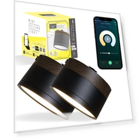 Smart Wood Style Mini Ceiling Light Duct — Overhead Lighting, KAYOMART Electric