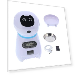 Automatic Feeder Robot Shape Cat Dog Timing Food Dispenser with Bowl — Feeders, TOMTOP JMS