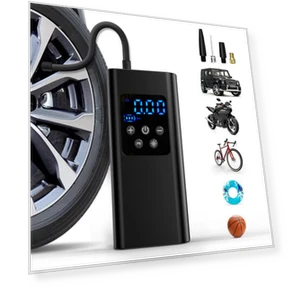 Portable Wireless Electric Car Air Pump with Light — Tire Inflation Solutions, GearUp AutoMoto
