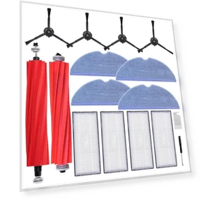 Main Side Brush, HEPA Filter, Cleaning Cloth — Parts & Accessories, Modern Home Furnishing