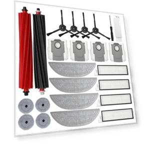 Main Side Brush, Hepa Filter, Mop Cloth, Dust Bags Spare Parts — Parts & Accessories, Modern Home Furnishing