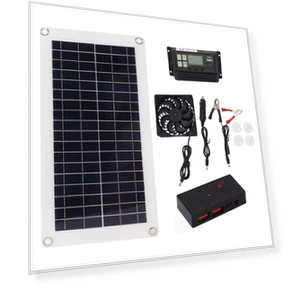 Solar Panel Fan Kit with 30A Controller — Solar Charging Solutions, Vestidos